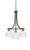 Toltec Lighting - 3413-MBBR-4101 - Three Light Chandelier - Paramount - Matte Black & Brass