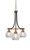 Toltec Lighting - 3413-MBBR-4102 - Three Light Chandelier - Paramount - Matte Black & Brass