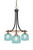 Toltec Lighting - 3413-MBBR-4615 - Three Light Chandelier - Paramount - Matte Black & Brass