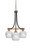 Toltec Lighting - 3413-MBBR-4811 - Three Light Chandelier - Paramount - Matte Black & Brass