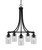 Toltec Lighting - 3415-MB-300 - Five Light Chandelier - Paramount - Matte Black