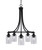 Toltec Lighting - 3415-MB-3002 - Five Light Chandelier - Paramount - Matte Black