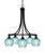 Toltec Lighting - 3415-MB-4605 - Five Light Chandelier - Paramount - Matte Black