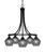 Toltec Lighting - 3415-MB-4622 - Five Light Chandelier - Paramount - Matte Black
