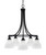 Toltec Lighting - 3415-MB-4761 - Five Light Chandelier - Paramount - Matte Black