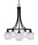 Toltec Lighting - 3415-MB-4811 - Five Light Chandelier - Paramount - Matte Black