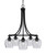 Toltec Lighting - 3415-MB-4812 - Five Light Chandelier - Paramount - Matte Black