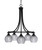 Toltec Lighting - 3415-MB-5112 - Five Light Chandelier - Paramount - Matte Black