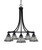 Toltec Lighting - 3415-MB-9105 - Five Light Chandelier - Paramount - Matte Black
