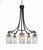 Toltec Lighting - 3415-MBBN-3002 - Five Light Chandelier - Paramount - Matte Black & Brushed Nickel