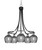 Toltec Lighting - 3415-MBBN-4602 - Five Light Chandelier - Paramount - Matte Black & Brushed Nickel