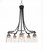 Toltec Lighting - 3415-MBBN-461 - Five Light Chandelier - Paramount - Matte Black & Brushed Nickel