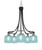 Toltec Lighting - 3415-MBBN-4615 - Five Light Chandelier - Paramount - Matte Black & Brushed Nickel