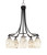 Toltec Lighting - 3415-MBBN-5054 - Five Light Chandelier - Paramount - Matte Black & Brushed Nickel