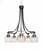 Toltec Lighting - 3415-MBBN-5110 - Five Light Chandelier - Paramount - Matte Black & Brushed Nickel