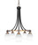 Toltec Lighting - 3415-MBBR-4021 - Five Light Chandelier - Paramount - Matte Black & Brass