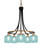 Toltec Lighting - 3415-MBBR-4615 - Five Light Chandelier - Paramount - Matte Black & Brass