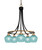 Toltec Lighting - 3415-MBBR-4625 - Five Light Chandelier - Paramount - Matte Black & Brass