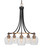 Toltec Lighting - 3415-MBBR-4810 - Five Light Chandelier - Paramount - Matte Black & Brass