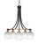 Toltec Lighting - 3415-MBBR-4811 - Five Light Chandelier - Paramount - Matte Black & Brass