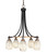 Toltec Lighting - 3415-MBBR-5054 - Five Light Chandelier - Paramount - Matte Black & Brass