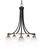Toltec Lighting - 3415-MBBR-615 - Five Light Chandelier - Paramount - Matte Black & Brass