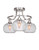 Toltec Lighting - 3417-BN-202 - Three Light Semi-Flush Mount - Paramount - Brushed Nickel