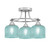 Toltec Lighting - 3417-BN-4615 - Three Light Semi-Flush Mount - Paramount - Brushed Nickel