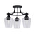 Toltec Lighting - 3417-MB-210 - Three Light Semi-Flush Mount - Paramount - Matte Black