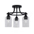 Toltec Lighting - 3417-MB-3002 - Three Light Semi-Flush Mount - Paramount - Matte Black