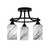Toltec Lighting - 3417-MB-3009 - Three Light Semi-Flush Mount - Paramount - Matte Black