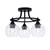 Toltec Lighting - 3417-MB-4100 - Three Light Semi-Flush Mount - Paramount - Matte Black