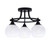 Toltec Lighting - 3417-MB-4101 - Three Light Semi-Flush Mount - Paramount - Matte Black