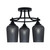 Toltec Lighting - 3417-MB-4252 - Three Light Semi-Flush Mount - Paramount - Matte Black