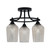 Toltec Lighting - 3417-MB-4253 - Three Light Semi-Flush Mount - Paramount - Matte Black