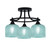 Toltec Lighting - 3417-MB-4615 - Three Light Semi-Flush Mount - Paramount - Matte Black