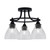 Toltec Lighting - 3417-MB-4760 - Three Light Semi-Flush Mount - Paramount - Matte Black