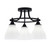 Toltec Lighting - 3417-MB-4761 - Three Light Semi-Flush Mount - Paramount - Matte Black