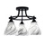 Toltec Lighting - 3417-MB-4769 - Three Light Semi-Flush Mount - Paramount - Matte Black