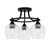 Toltec Lighting - 3417-MB-4810 - Three Light Semi-Flush Mount - Paramount - Matte Black