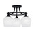 Toltec Lighting - 3417-MB-4811 - Three Light Semi-Flush Mount - Paramount - Matte Black
