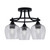 Toltec Lighting - 3417-MB-4812 - Three Light Semi-Flush Mount - Paramount - Matte Black