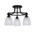 Toltec Lighting - 3417-MB-500 - Three Light Semi-Flush Mount - Paramount - Matte Black