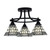 Toltec Lighting - 3417-MB-9105 - Three Light Semi-Flush Mount - Paramount - Matte Black