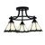Toltec Lighting - 3417-MB-9125 - Three Light Semi-Flush Mount - Paramount - Matte Black