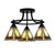 Toltec Lighting - 3417-MB-9345 - Three Light Semi-Flush Mount - Paramount - Matte Black