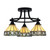 Toltec Lighting - 3417-MB-9405 - Three Light Semi-Flush Mount - Paramount - Matte Black