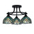 Toltec Lighting - 3417-MB-9925 - Three Light Semi-Flush Mount - Paramount - Matte Black