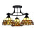 Toltec Lighting - 3417-MB-9975 - Three Light Semi-Flush Mount - Paramount - Matte Black