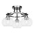 Toltec Lighting - 3417-MBBN-202 - Three Light Semi-Flush Mount - Paramount - Matte Black & Brushed Nickel